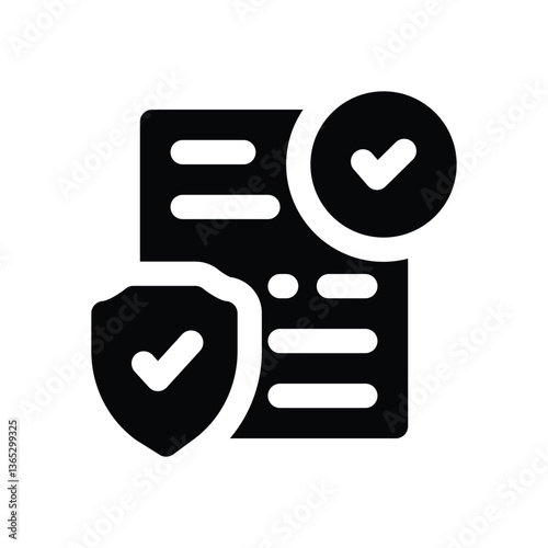 compliance glyph icon. Strong and solid vector icon for websites, mobile interfaces, presentations, and visual branding. High quality and easy to edit.