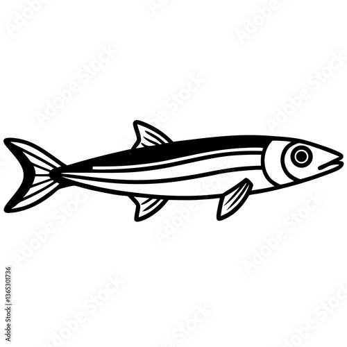 "Anchovy Fish Vector Graphic Design File"