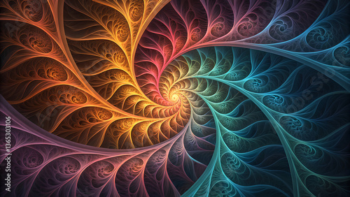 large language model natural language processing optimization vibrant large spiral pattern showcases beauty of natural language processing