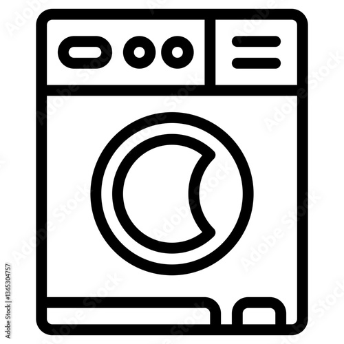 washing machine line icon	

