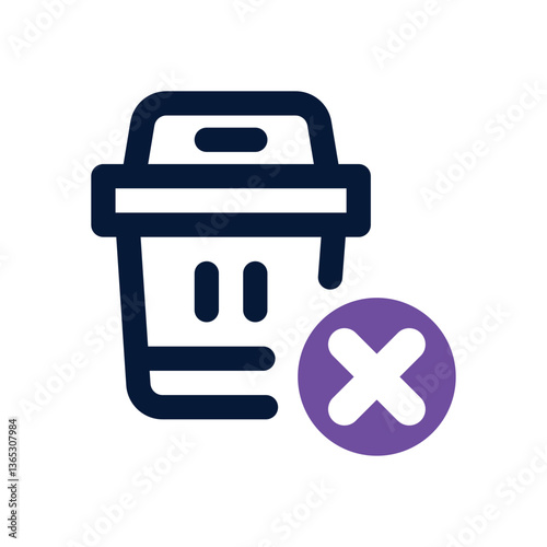 trashbin dual tone icon. Sleek and modern vector icon for websites, mobile apps, marketing materials, and corporate design. Fully scalable and ready to use.