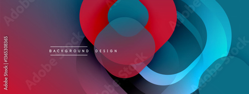 Abstract background with layered translucent gradient shapes