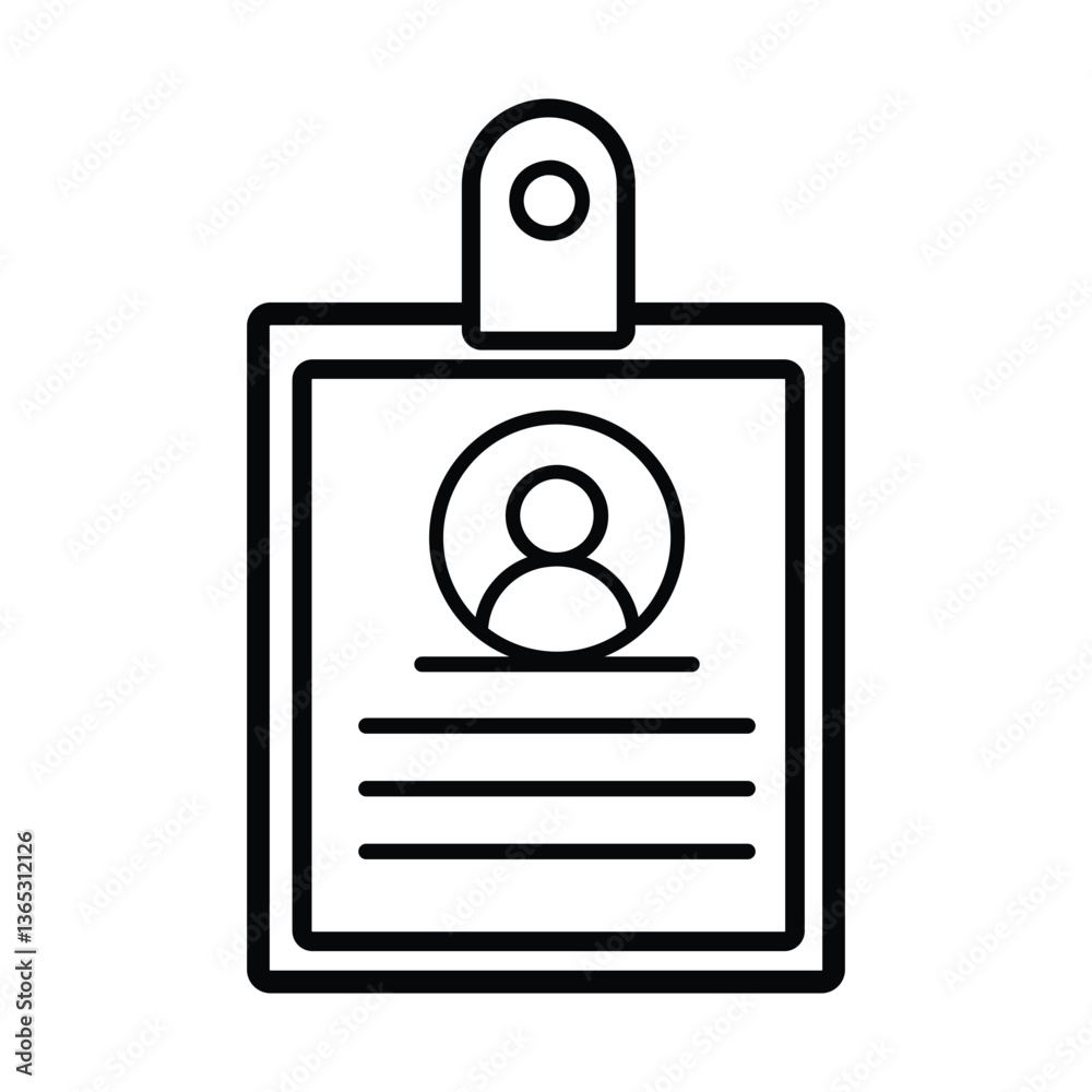 Vector Illustration of a Simple ID Card Vector Illustration of a Simple ID Card