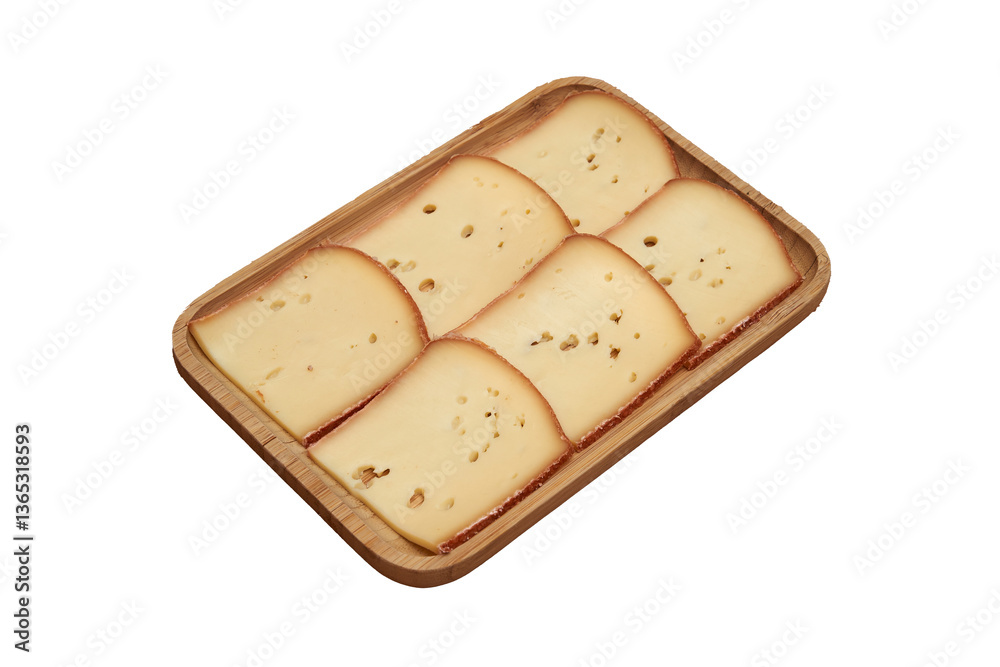 Cheese raclette prepared on plate for a dinner party