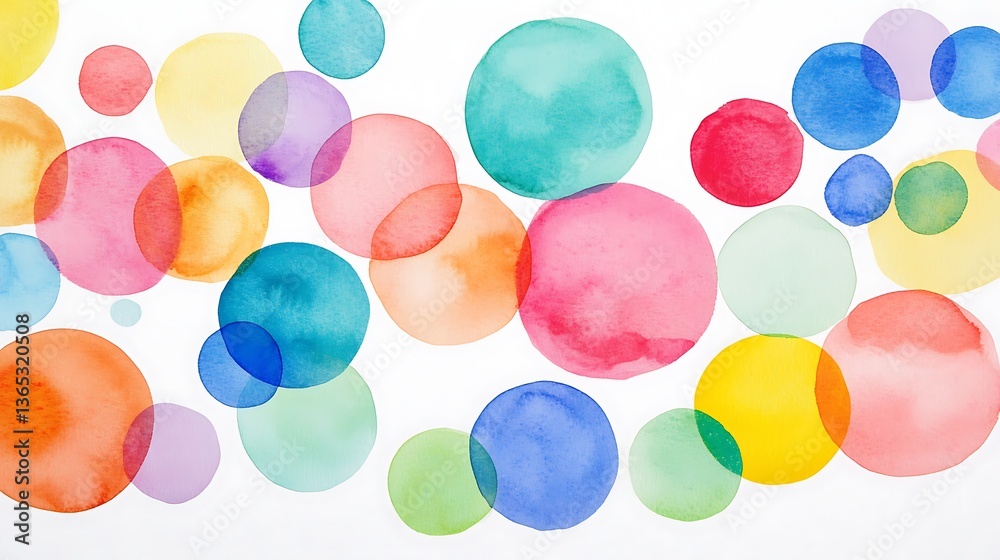 Vibrant and Playful Abstract Design Featuring Colorful Circles on a White Background Vibrant and Playful Abstract Design Featuring Colorful Circles on a White Background