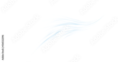 Blue air flow and wind direction vector set with cold stream elements. Isolated icons representing freshness, ventilation, filtration, and movement—perfect for HVAC, water, or air conditioning designs
