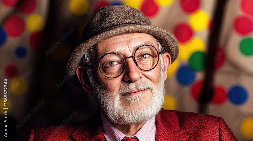 Close-up portrait of a man with a distinguished gray beard and round glasses.