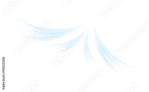 Blue air flow and wind direction vector set with cold stream elements. Isolated icons representing freshness, ventilation, filtration, and movement—perfect for HVAC, water, or air conditioning designs