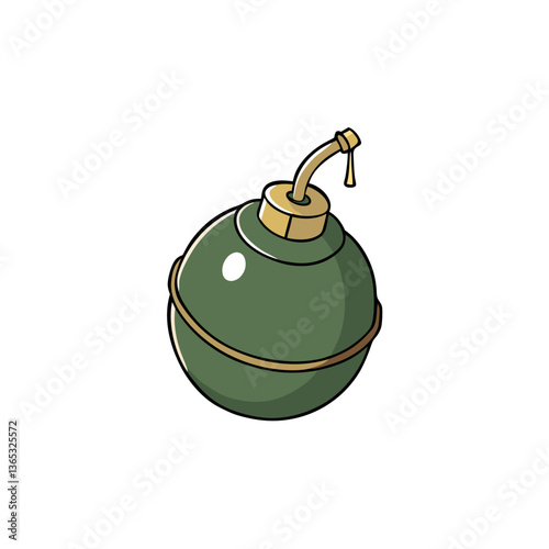 Claymore mine minimalist design with a white background. 