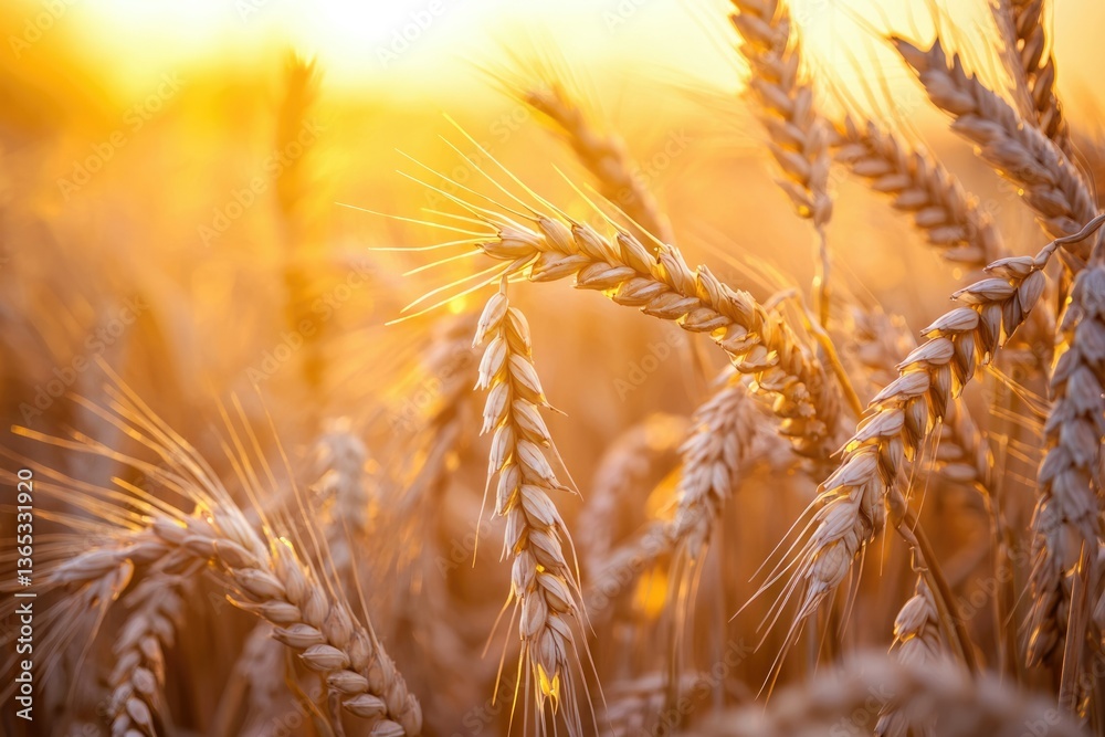 Golden wheat field bathed in warm sunlight, showcasing the beauty and abundance of harvest season in a serene and idyllic rural landscape. Golden wheat field bathed in warm sunlight, showcasing the beauty and abundance of harvest season in a serene and idyllic rural landscape.