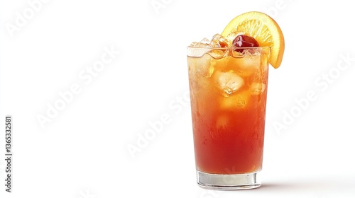 Wallpaper Mural Iced tea with orange and cherry garnish. Torontodigital.ca