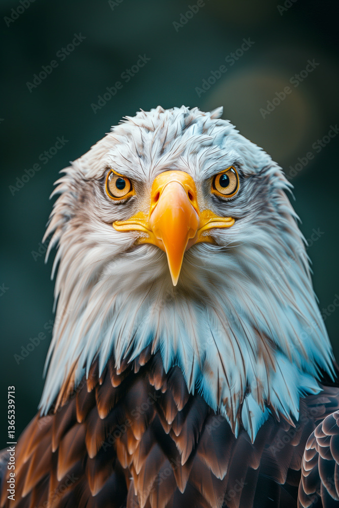 Obraz premium A bald eagle perched on a forests