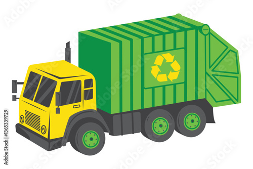 Recycle Truck Vector Illustration