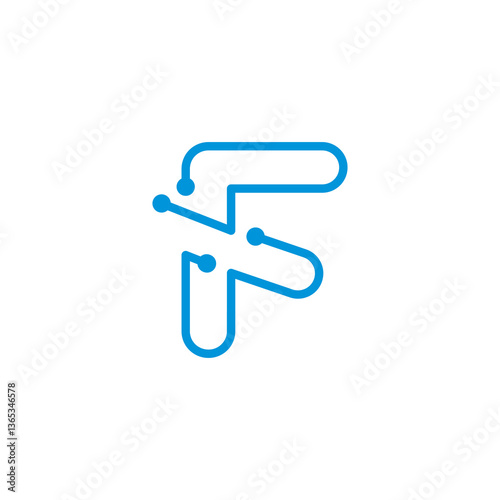 Circuit Letter F Logo 002