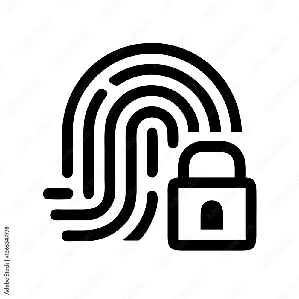 finger print fingerprint lock secure security logo vector pictogram finger print fingerprint lock secure security logo vector pictogram