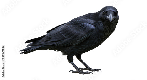 Isolated Black Raven