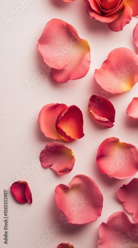 Wallpaper Mural Aesthetic scene of rose petals arrangement decoration. Torontodigital.ca