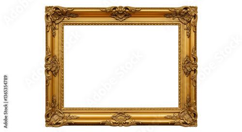 Wallpaper Mural Isolated Golden Picture Frame Torontodigital.ca