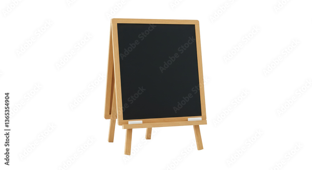 Isolated Blackboard on Easel Isolated Blackboard on Easel