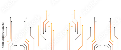 Vector abstract technology background circuit board chipset with technology line circuit board background technology.