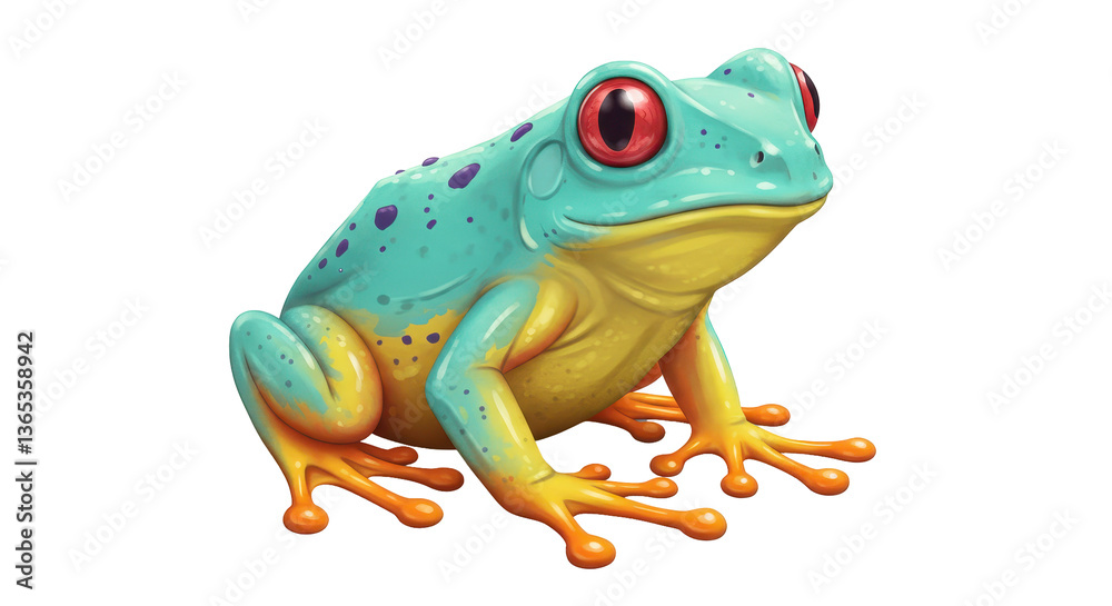 Fototapeta premium Isolated Bright Frog