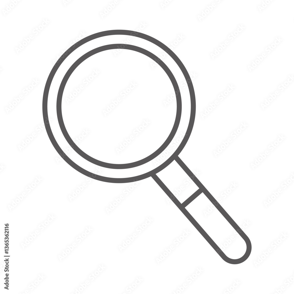 虫めがねのラインベクターアイコン:調査と発見のシンボル - Magnifying Glass Line Vector Icon: Symbol of Investigation and Discovery 虫めがねのラインベクターアイコン:調査と発見のシンボル - Magnifying Glass Line Vector Icon: Symbol of Investigation and Discovery