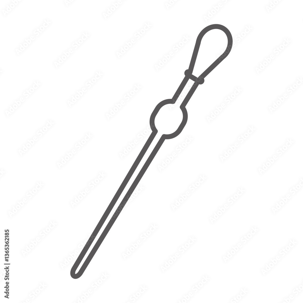 こまごめピペットのラインベクターアイコン:実験器具のシンボル - Dropping Pipette Line Vector Icon: Symbol of Laboratory Equipment こまごめピペットのラインベクターアイコン:実験器具のシンボル - Dropping Pipette Line Vector Icon: Symbol of Laboratory Equipment