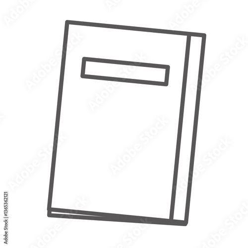 ノートのラインベクターアイコン：学習と記録のシンボル - Notebook Line Vector Icon: Symbol of Learning and Recording