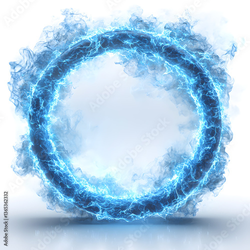 Blue Energy Circle Isolated, isolated on white background