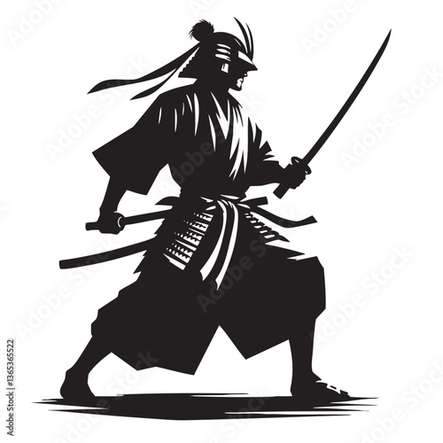 Samurai Warrior: A Black and White Japanese Masterpiece