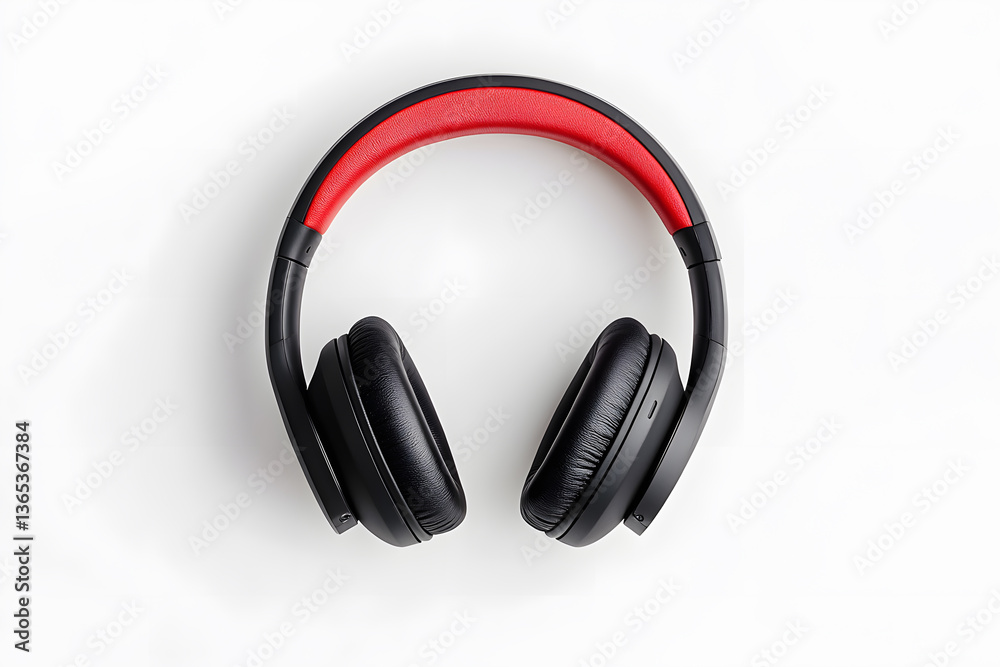 Modern Wireless Headphone Mockup isolated on white background Modern Wireless Headphone Mockup isolated on white background