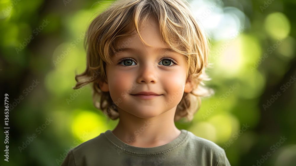 A child stands in a serene forest, embodying innocence and connection with nature. A child stands in a serene forest, embodying innocence and connection with nature.