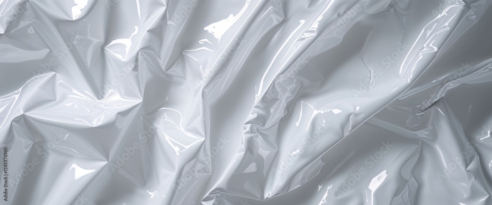 Obraz premium Shiny crumpled plastic texture for creative background and design
