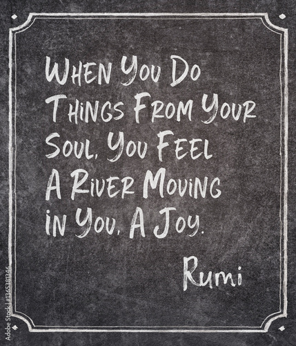 Obraz na płótnie moving in you Rumi quote w salonie