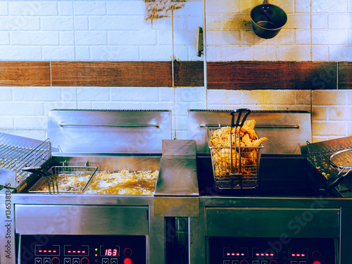 fried chicken shop kitchen