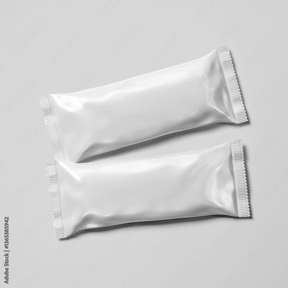 Two packs of ice cream mockup. 3D rendering Two packs of ice cream mockup. 3D rendering