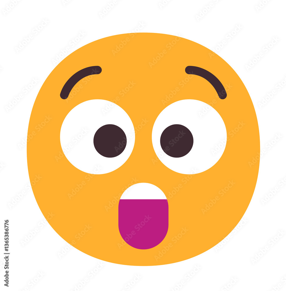 Fototapeta premium Surprised face illustration 