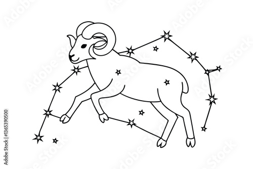 Aries Zodiac Sign Ram Constellation, Stars, Astrology, Horoscope