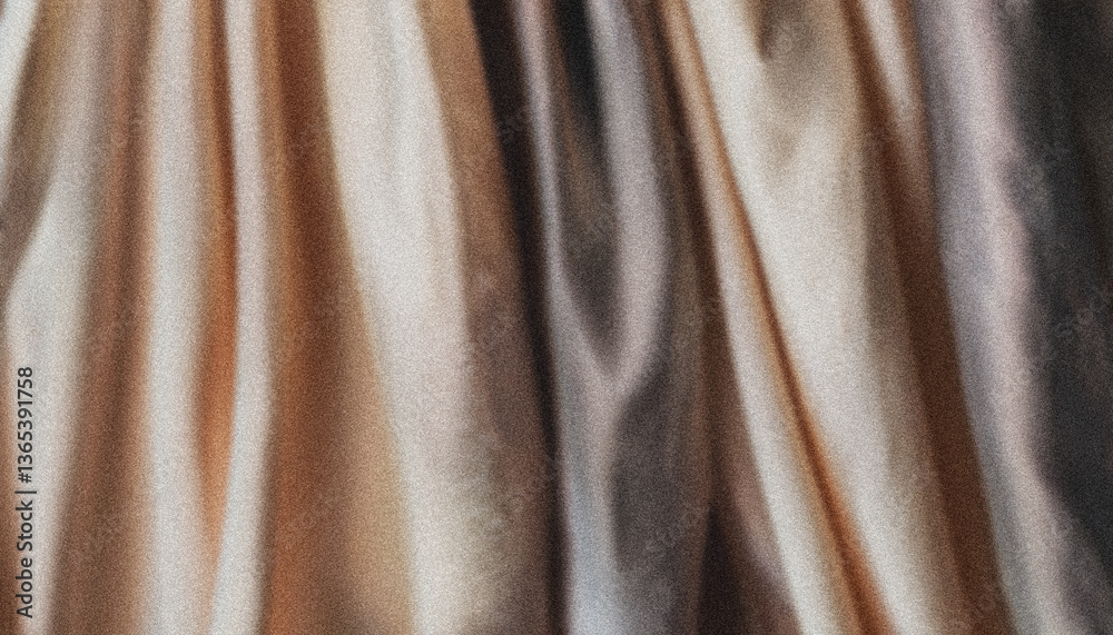 Fototapeta premium Grainy Texture Background of Elegant Draped Fabric in Warm Tones