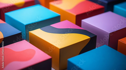 Branded Package Design - Custom Label with Bright Colors and Company Logo