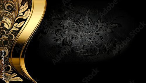 金色の装飾が施された高級感のあるコピースペース