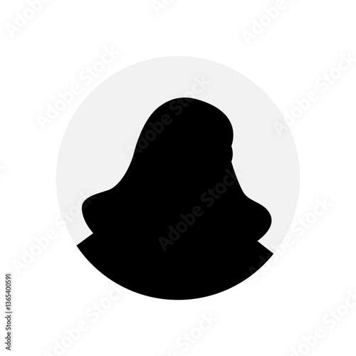 Vector flat illustration. Human icon. Avatar, user profile, human icon, profile picture. Suitable for social media profiles, icons, splash screens and as a template. Business concept.