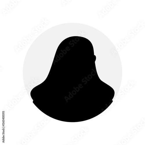 Vector flat illustration. Human icon. Avatar, user profile, human icon, profile picture. Suitable for social media profiles, icons, splash screens and as a template. Business concept.