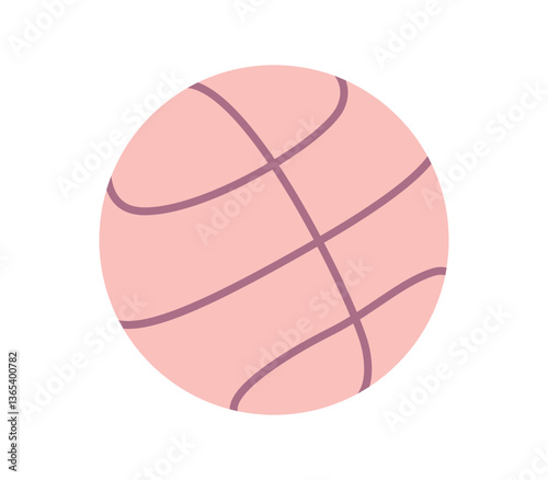 basketball, healthy lifestyle. Simple flat illustration isolated on white background