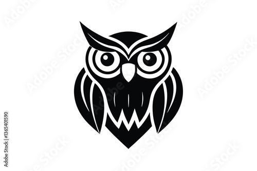 owl on white background