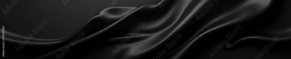 Fototapeta premium Smooth and sleek black plastic background perfect for displaying products and designs, glossy, minimalistic