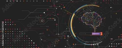 Artificial intelligence concept with prompt field