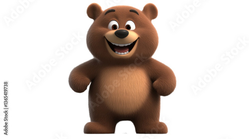 brown bear with a blank sign