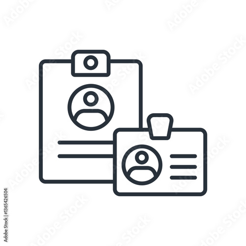 account icons isolated on White Background. Flat style design