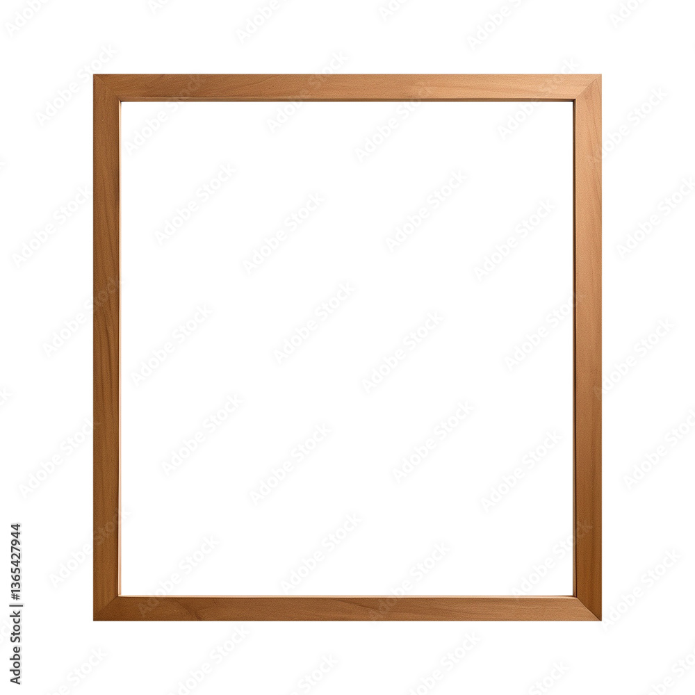 Wood photo frame isolated on a white background. Object with clipping path. Modern simple frame ideal for advertisement background and photography concept. Wooden picture frame isolated on white. Wood photo frame isolated on a white background. Object with clipping path. Modern simple frame ideal for advertisement background and photography concept. Wooden picture frame isolated on white.
